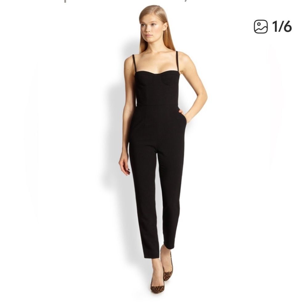 Haute Hippie Black BustierJumpsuit w/Pockets. Size 2